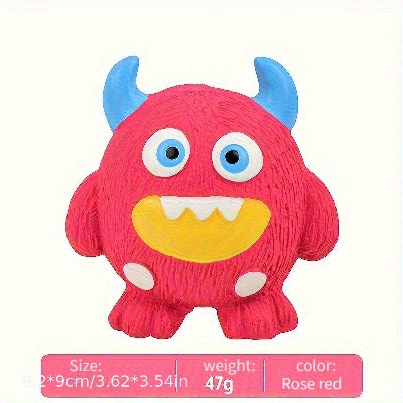 Fun Squeaky Monster Dog Toy Latex Cartoon Design Small Breeds
