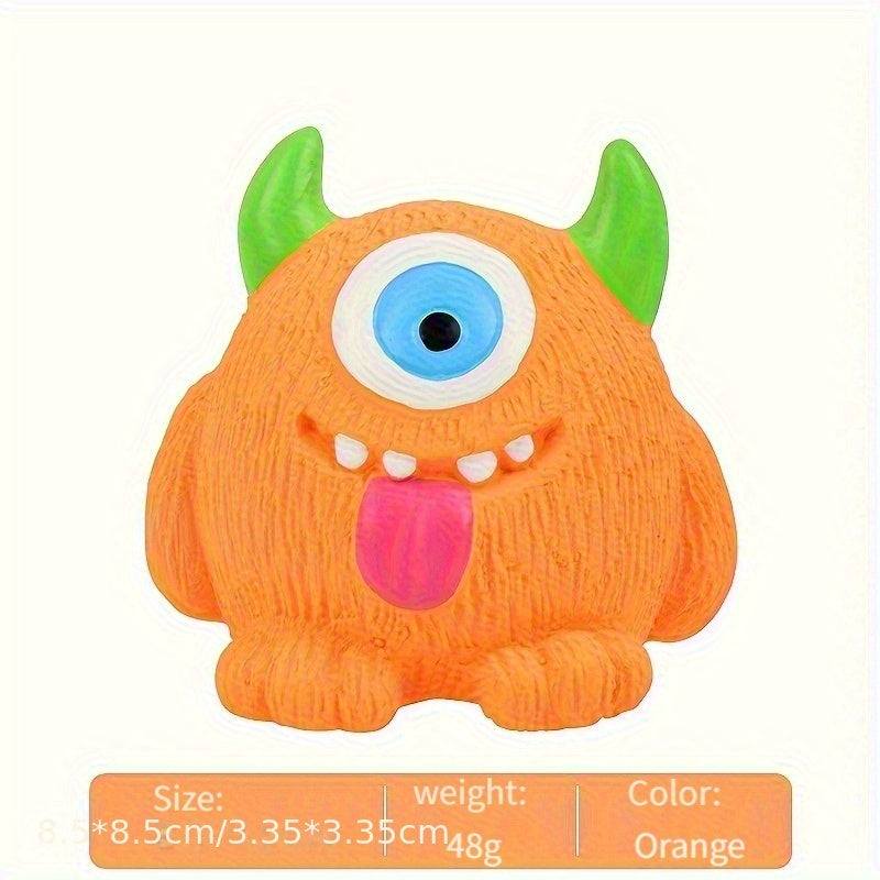 Fun Squeaky Monster Dog Toy Latex Cartoon Design Small Breeds