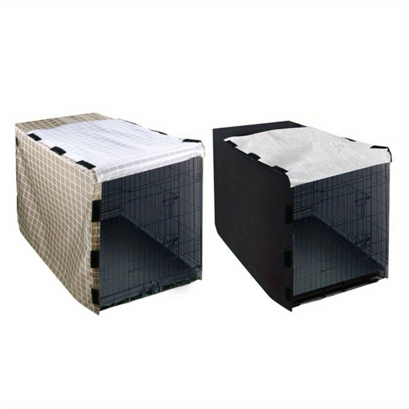 Four Door Privacy Dog Crate Cover Windproof For Wire Crates