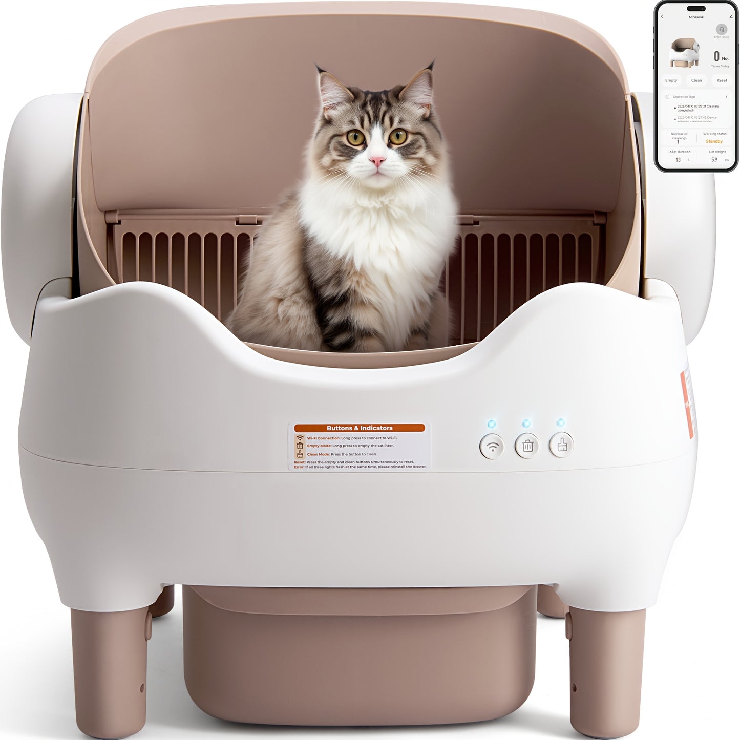 Smart Auto Self Cleaning Cat Litter Box With App Control