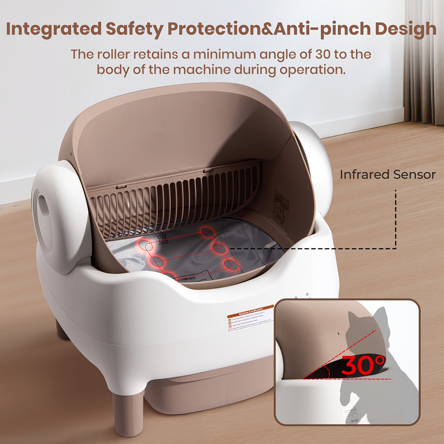 Smart Auto Self Cleaning Cat Litter Box With App Control