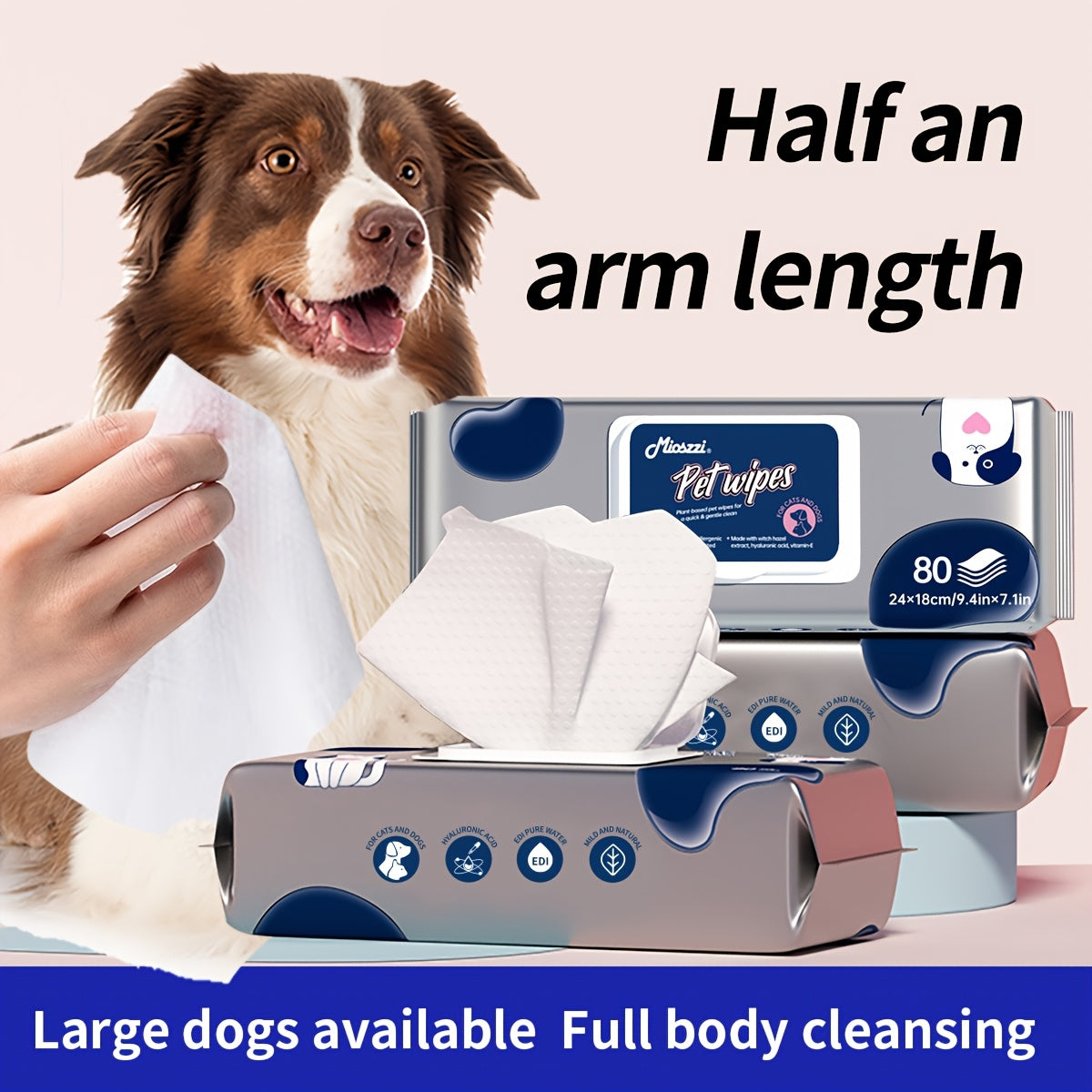 Extra Large Pet Wipes for Dogs and Cats Cleaning Solution