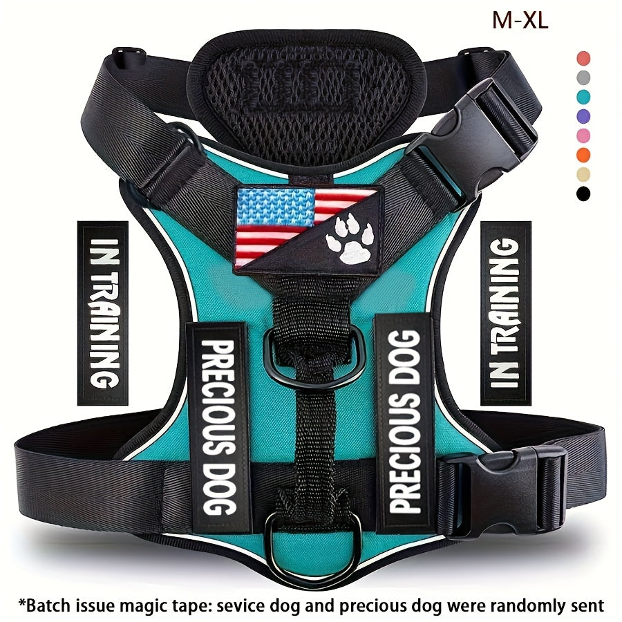 Reflective Dog Harness with Patches for Easy Control