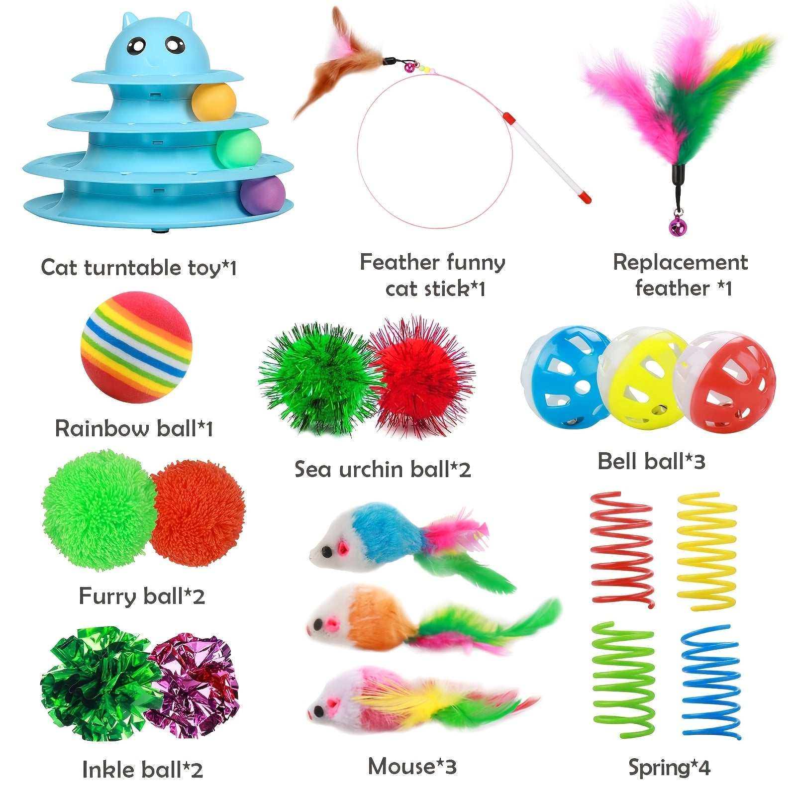Interactive Cat Toys for Indoor Cats - Fun & Active Play Set for Home!