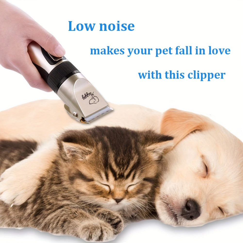 Premium Pet Hair Trimmer Kit with LED Nail Clipper