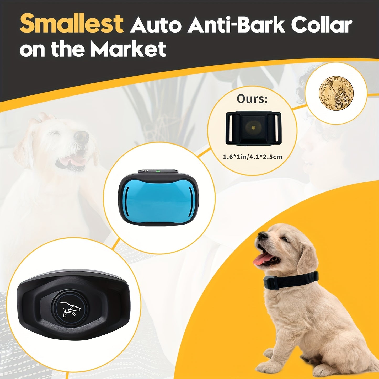 Smallest Anti-Barking Collar for Small Dogs with Vibration Modes