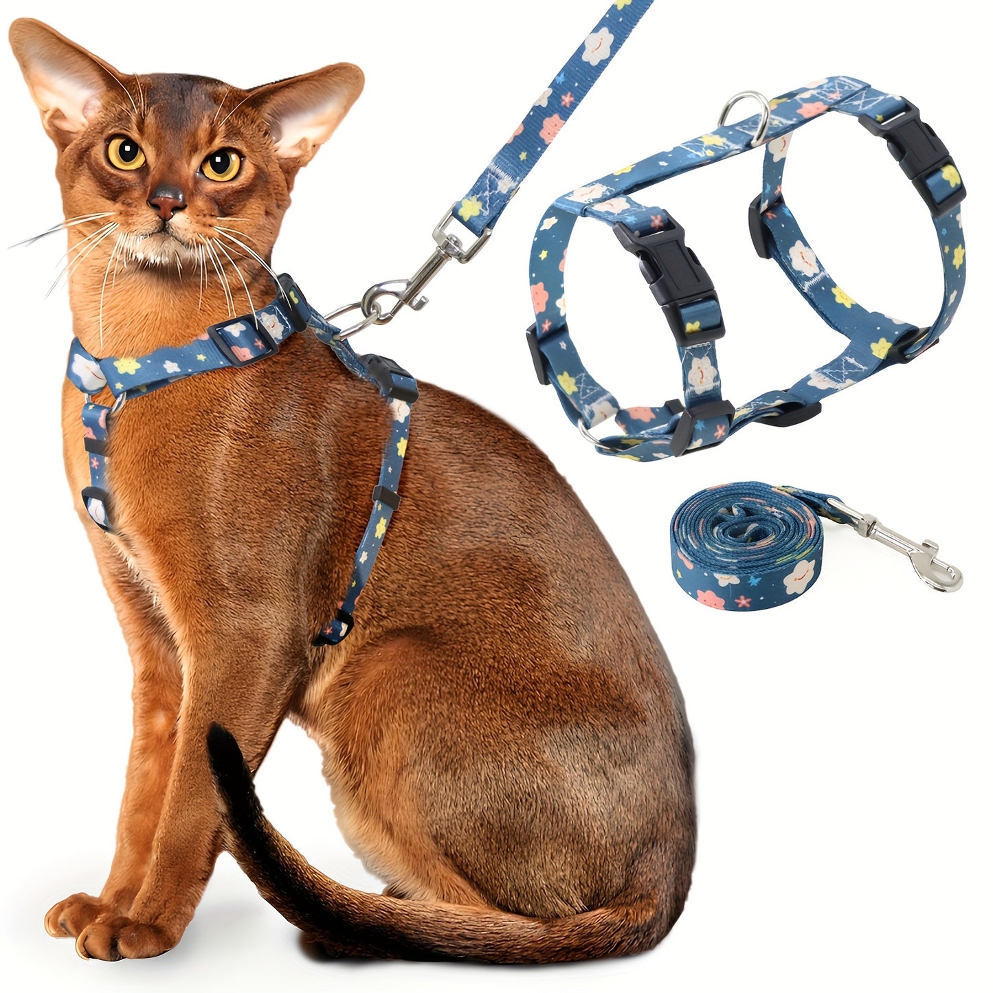 Escape-Proof Cat Harness and Leash Set for Safe Adventures
