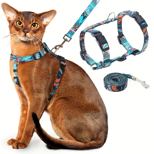 Escape-Proof Cat Harness and Leash Set for Safe Adventures