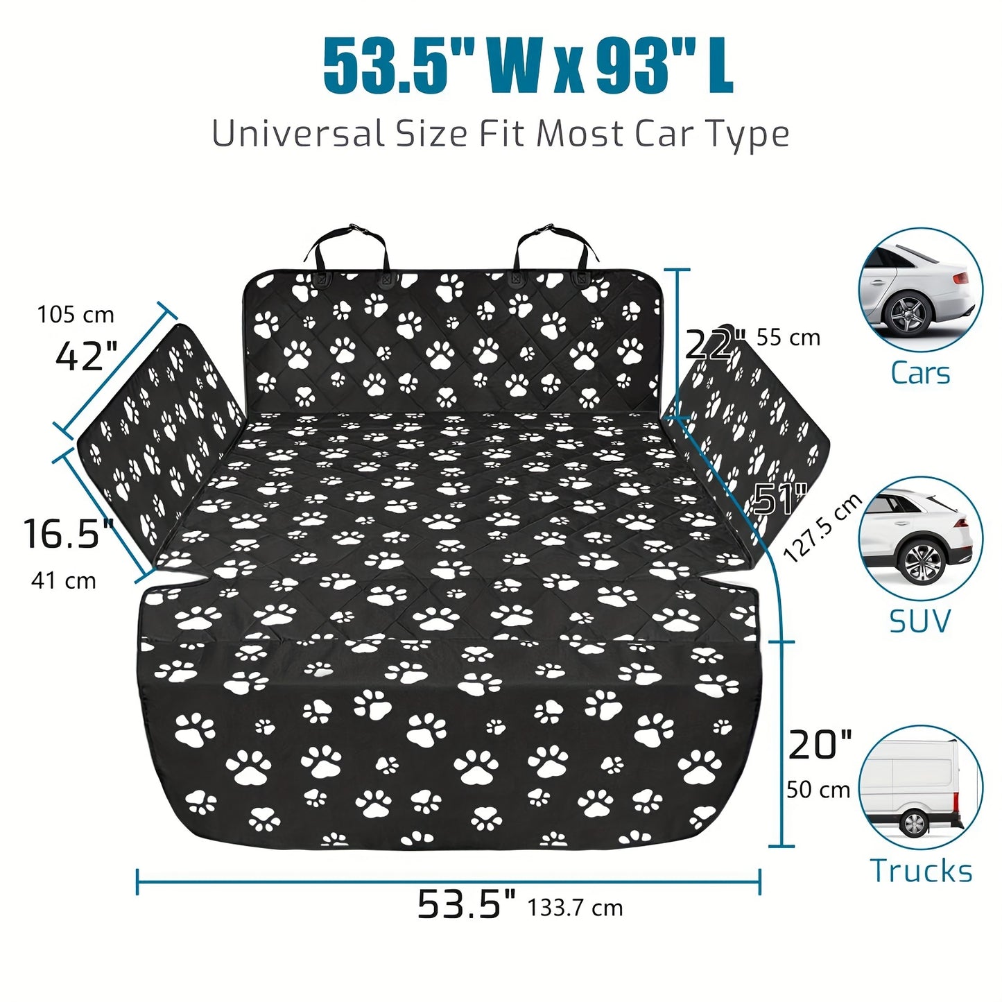Dog Car Seat Cover Cushion for Pet Protection and Comfort