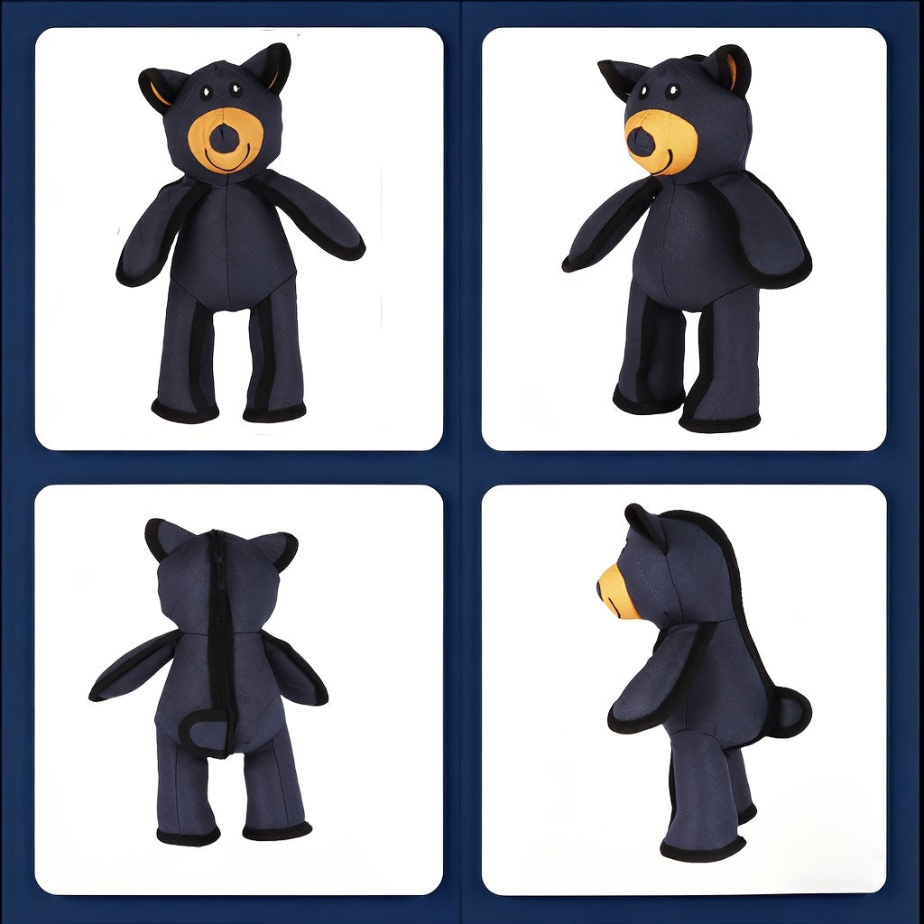 Indestructible Bear Dog Toys Two Shapes Extreme Chew Squeak