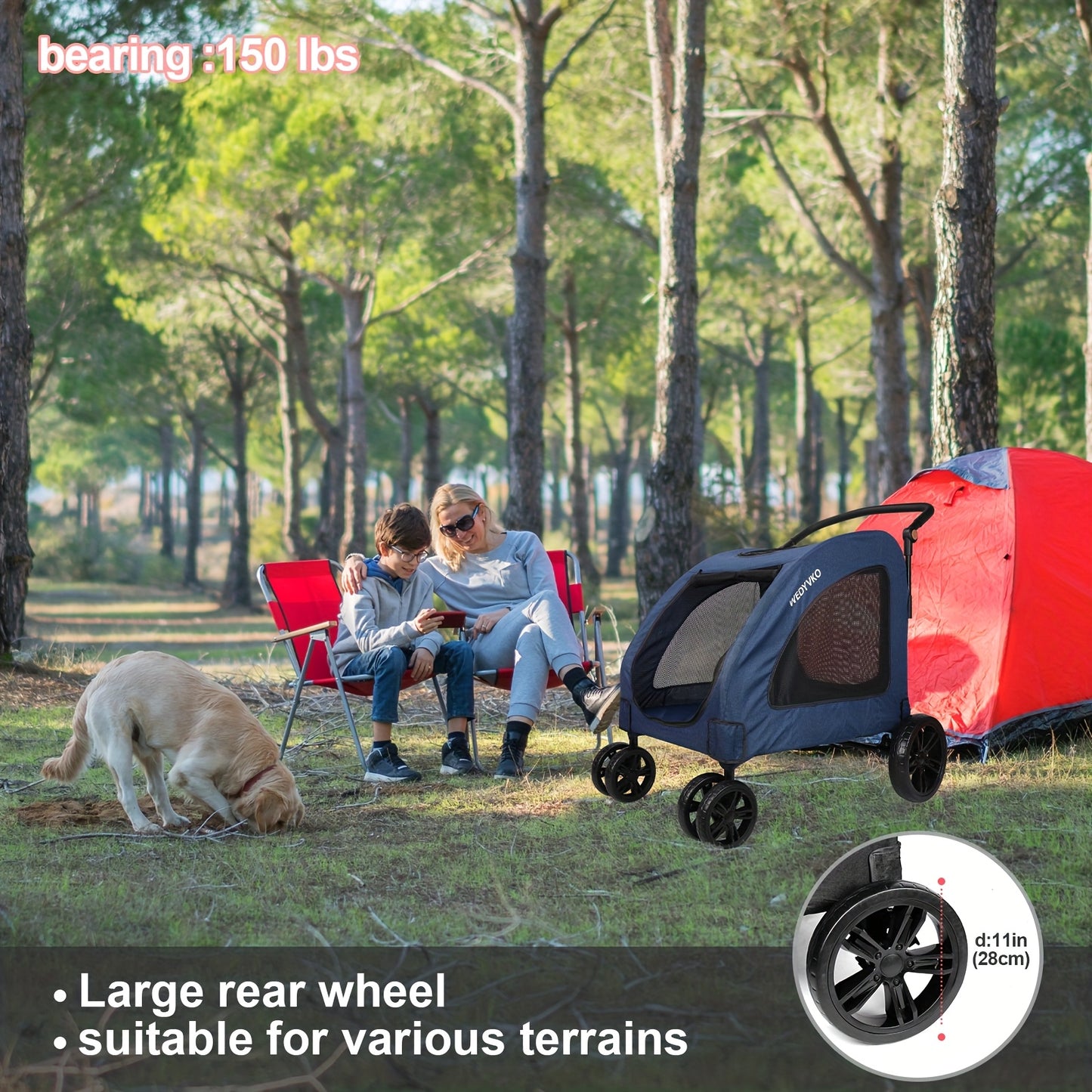 Big Dog Heavy Duty Folding Utility Cart All Terrain Wheels