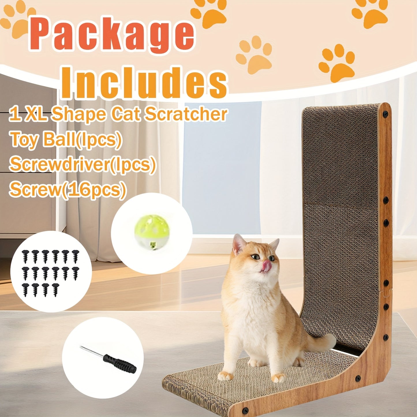 Cat Scratching Post with Ball Toy for Indoor Cats
