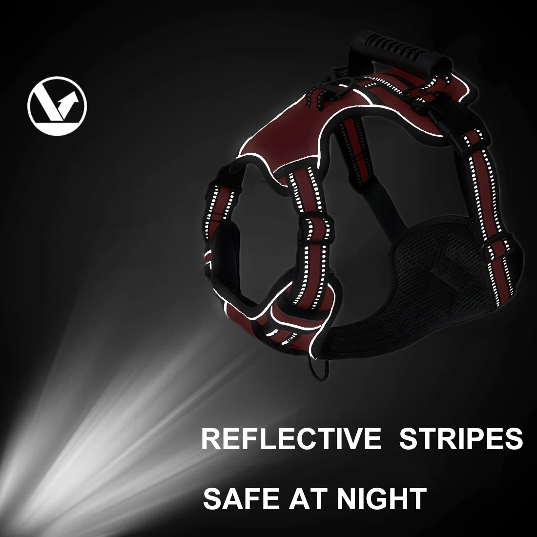 Adjustable Reflective No Choke No Pull Dog Harness With Leash