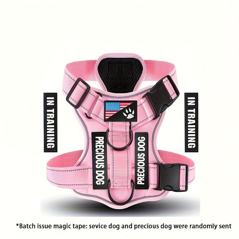 Reflective Dog Harness with Patches for Easy Control
