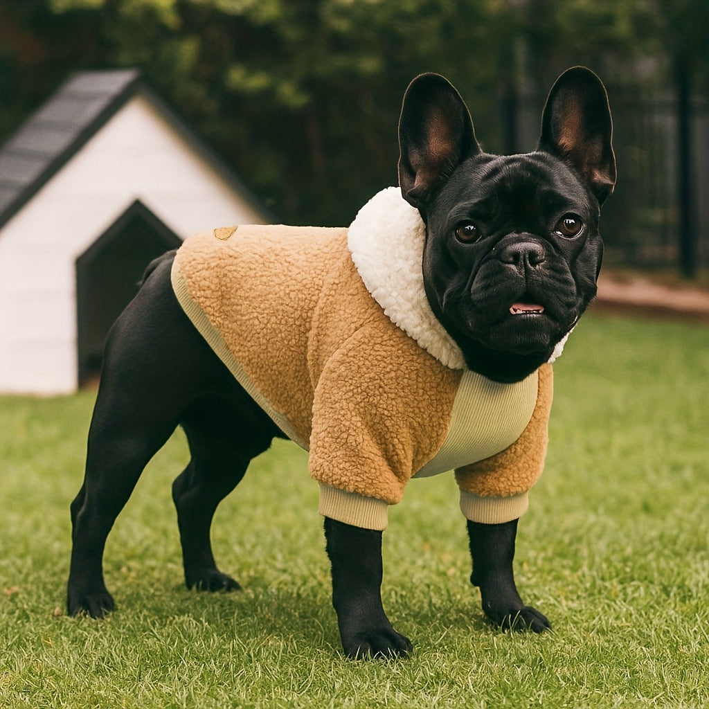 Fleece Lined Dog Hoodie for Small Medium Dogs and Cats