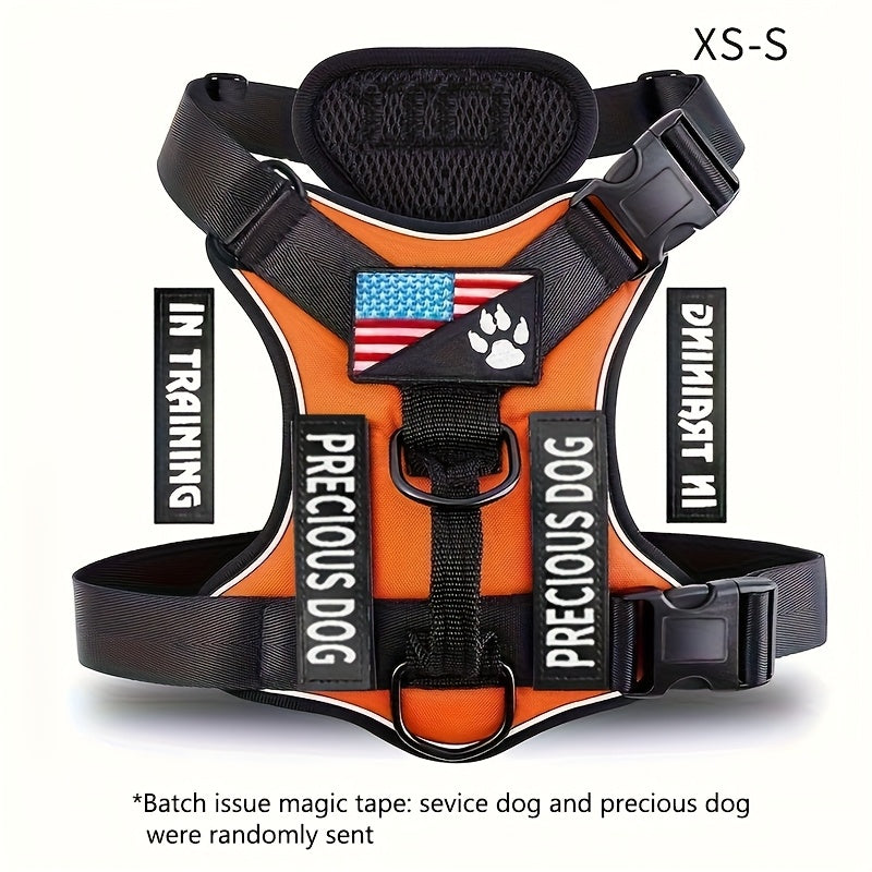 Reflective Dog Harness with Patches for Easy Control
