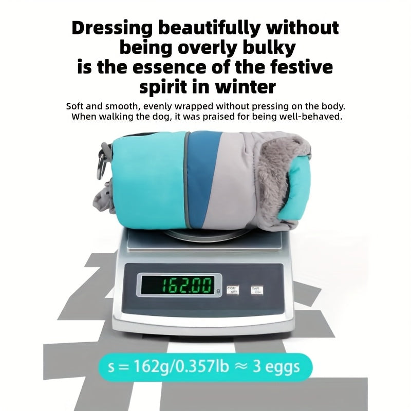 Heavy Duty Winter Dog Coat Reflective Stripes Snowproof