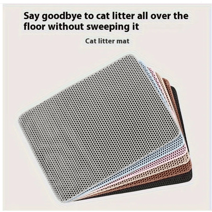 Honeycomb Cat Litter Mat EVA Non Slip Leakproof Easy Clean