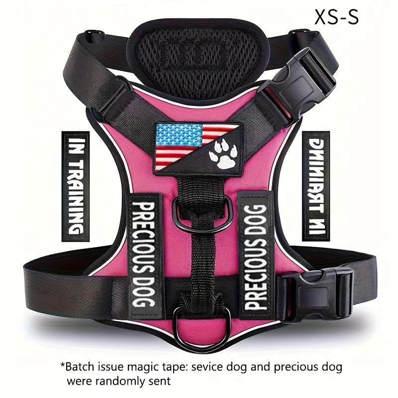 Reflective Dog Harness with Patches for Easy Control