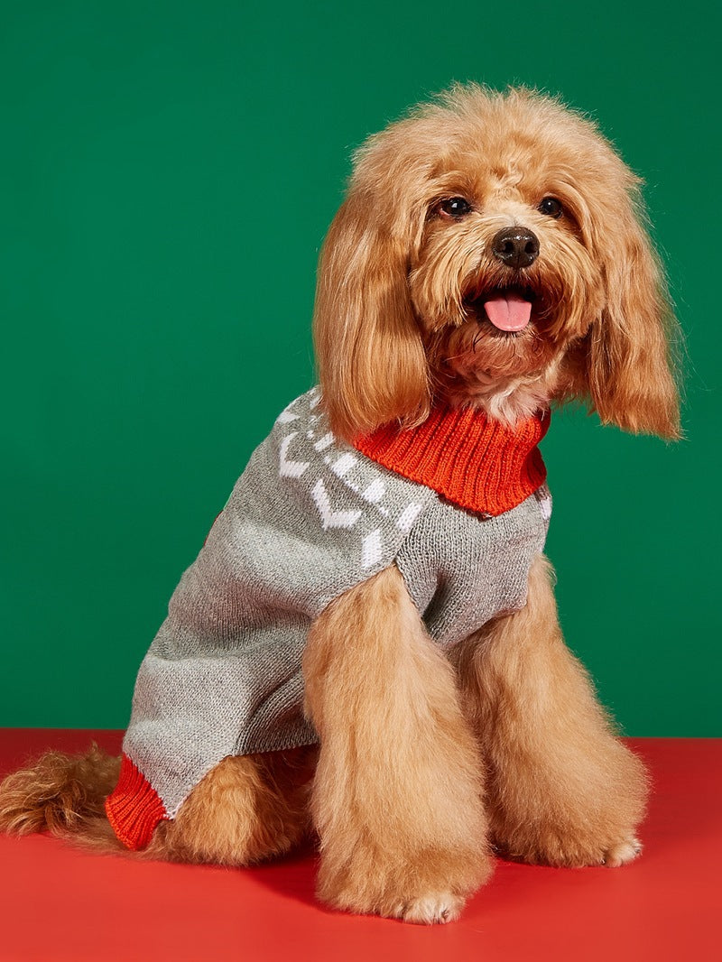 Christmas Santa Claus Knit Dog Sweater Acrylic Winter Pet Apparel
