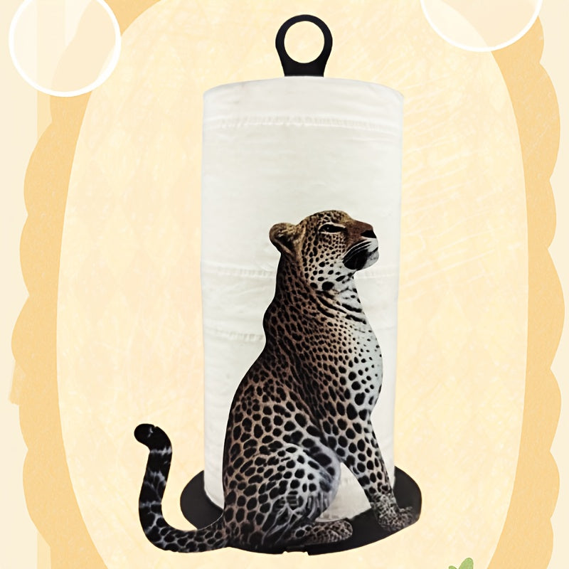 Cat Shaped Iron Paper Towel Holder Cute Desktop Organizer Kitchen