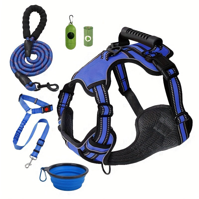 MUMUPET No Pull Dog Harness And Leash Set Reflective